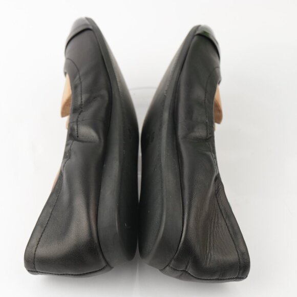 Cole Haan Womens Elsie Ballet Flats Size 8 Black Leather Cap Toe Slip On Shoes - Picture 9 of 13
